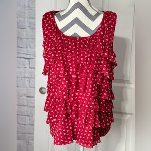 Roz & Ali ✨ Red with White Flowers ✨ Ruffles ✨ 1X